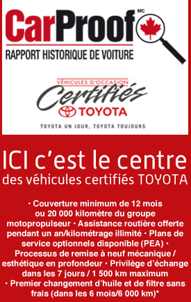 Véhicules d'occasion certifiés